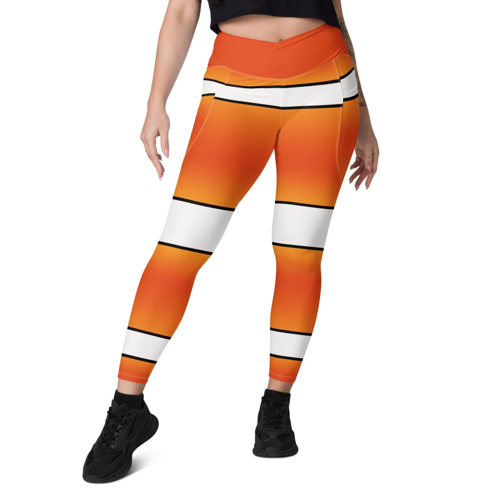 Clownfish Nemo Costume Halloween Cosplay Crossover leggings with pockets - Image 9