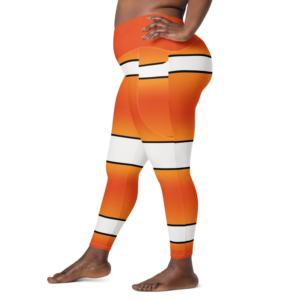 Clownfish Nemo Costume Halloween Cosplay Crossover leggings with pockets - Image 4