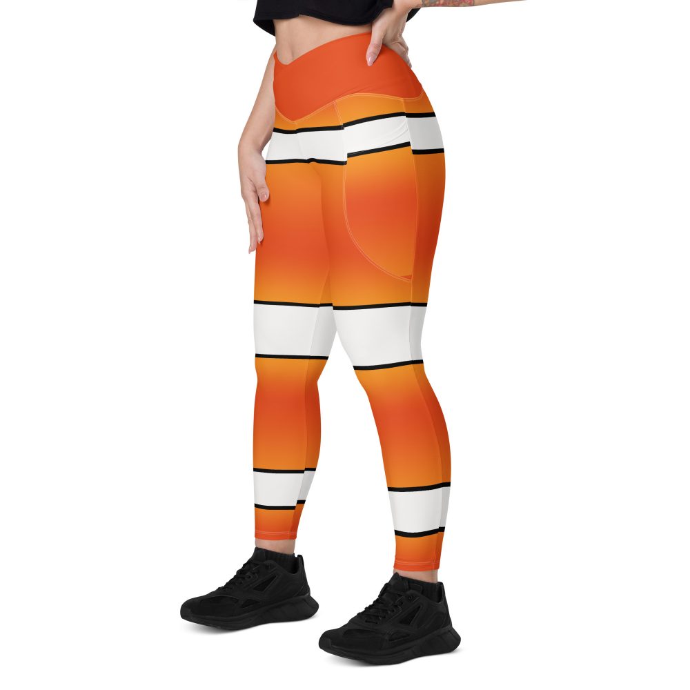 Clownfish Nemo Costume Halloween Cosplay Crossover leggings with pockets - Image 11