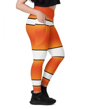 Clownfish Nemo Costume Halloween Cosplay Crossover leggings with pockets