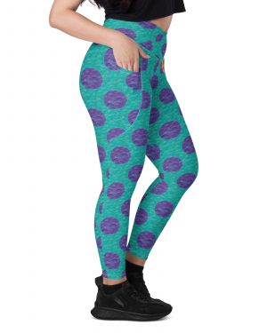 Sully Costume Monster Halloween Cosplay Crossover leggings with pockets