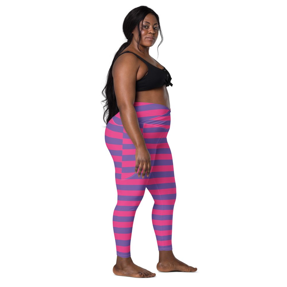 Cheshire Cat Costume Alice in Wonderland Halloween Cosplay Crossover leggings with pockets - Image 6