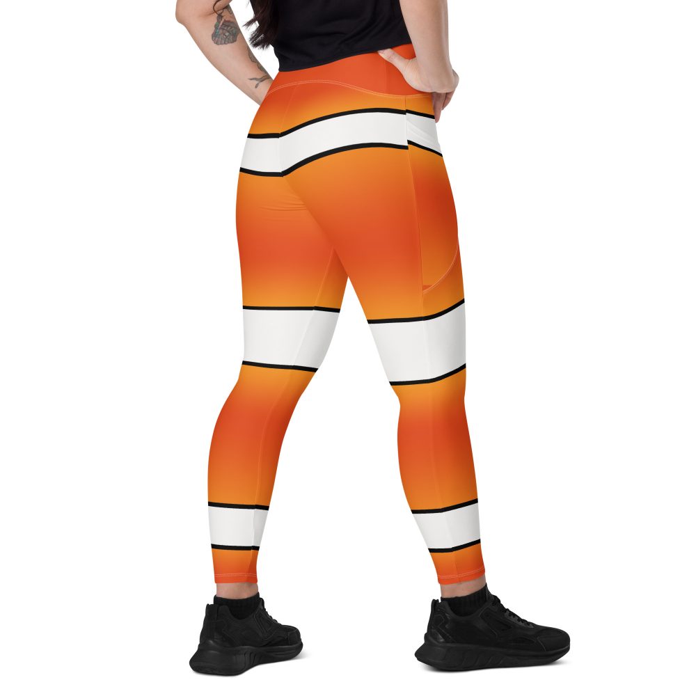 Clownfish Nemo Costume Halloween Cosplay Crossover leggings with pockets - Image 7