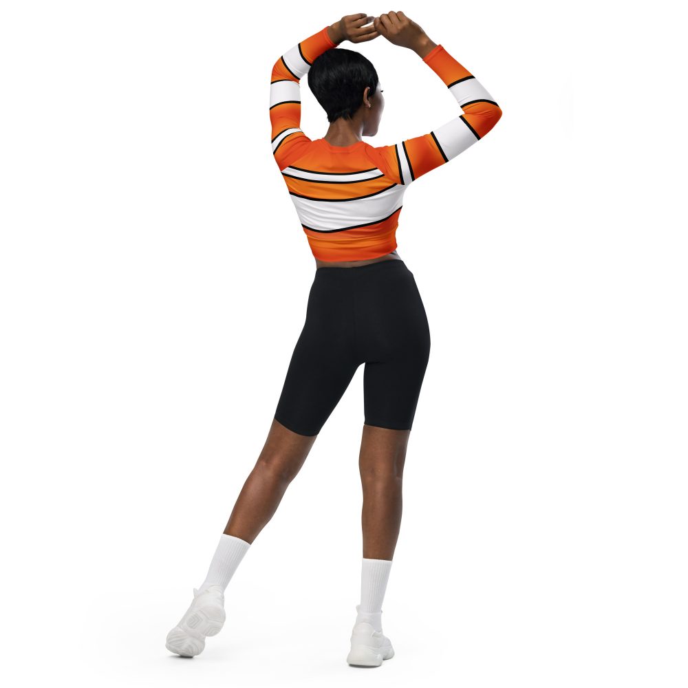 Clownfish Nemo Costume Halloween Cosplay Long-Sleeve Crop Top - Image 8