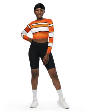 Clownfish Nemo Costume Halloween Cosplay Long-Sleeve Crop Top