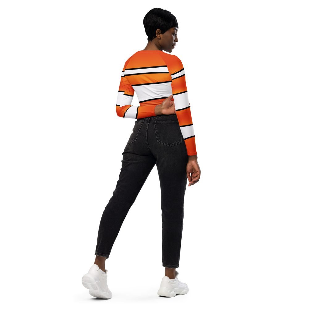 Clownfish Nemo Costume Halloween Cosplay Long-Sleeve Crop Top - Image 9