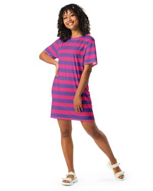 Cheshire Cat Costume Alice in Wonderland Halloween Cosplay T-shirt dress