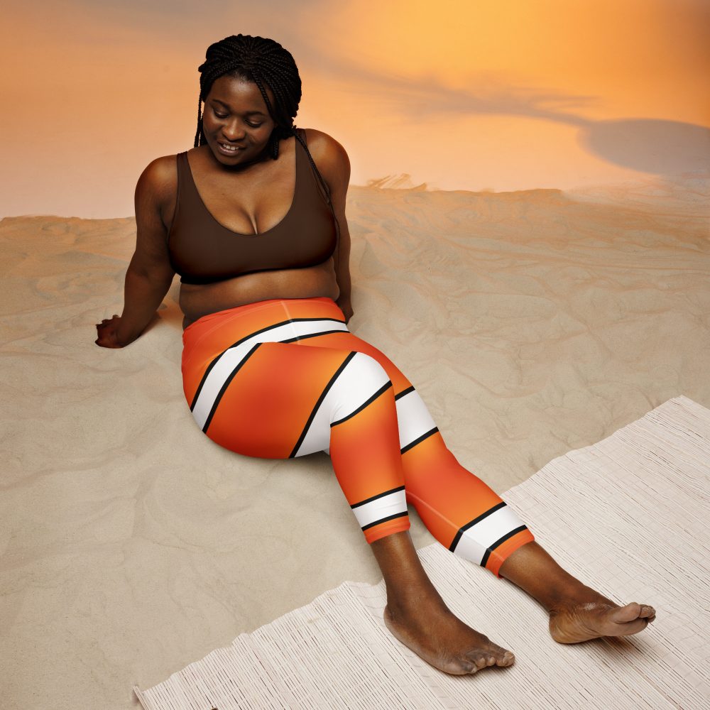 Clownfish Nemo Costume Halloween Cosplay Yoga Capri Leggings - Image 7