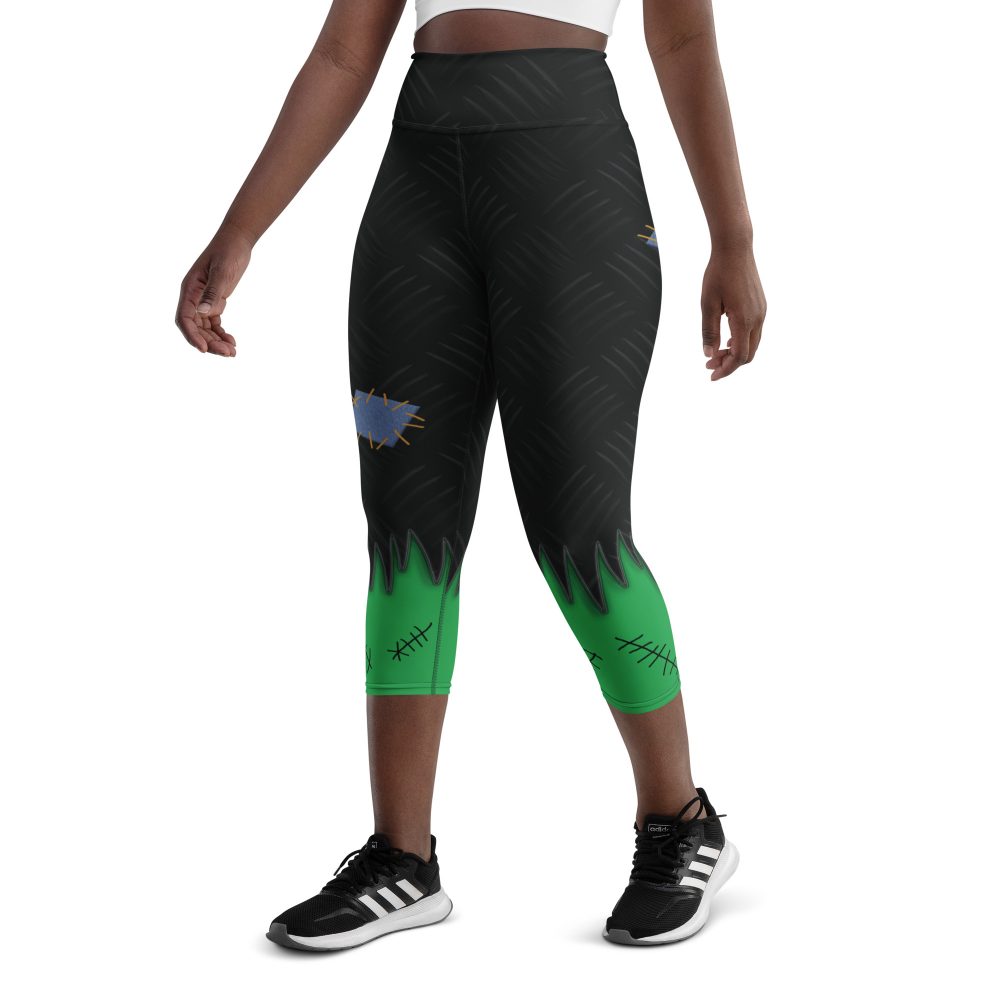 Frankenstein Halloween Cosplay Costume Yoga Capri Leggings - Image 4