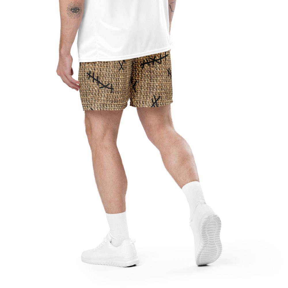 Oogie Boogie Halloween Christmas Costume Burlap Print Unisex Mesh Shorts - Image 3