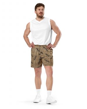 Oogie Boogie Halloween Christmas Costume Burlap Print Unisex Mesh Shorts