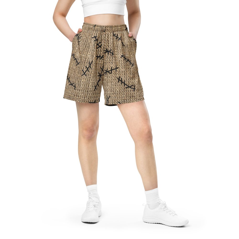 Oogie Boogie Halloween Christmas Costume Burlap Print Unisex Mesh Shorts - Image 8