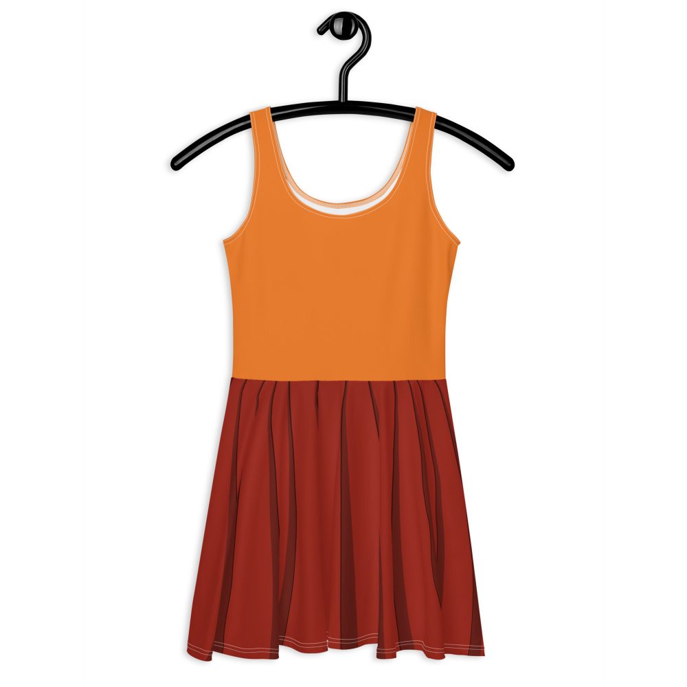 Velma Mystery Detective Halloween Cosplay Costume Skater Dress - Image 5