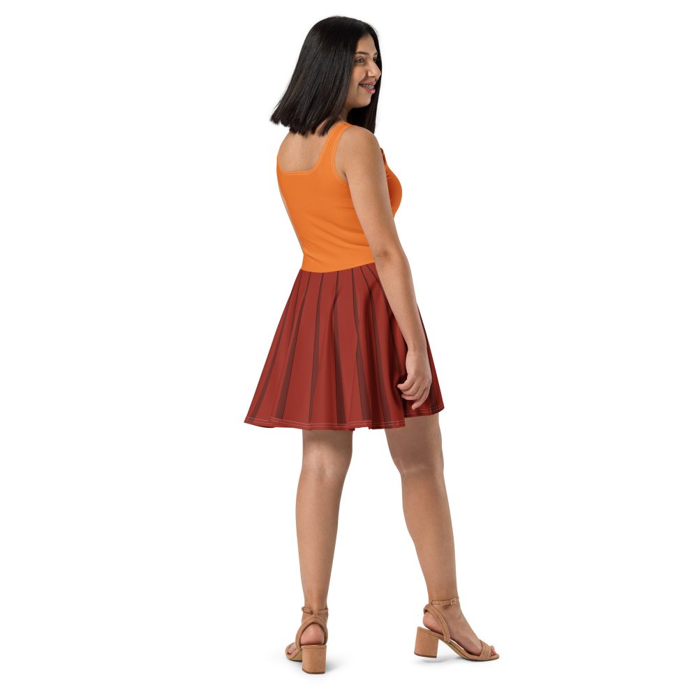 Velma Mystery Detective Halloween Cosplay Costume Skater Dress - Image 7