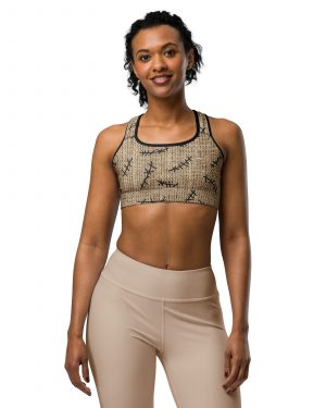 Oogie Boogie Halloween Christmas Costume Burlap Print Sports bra