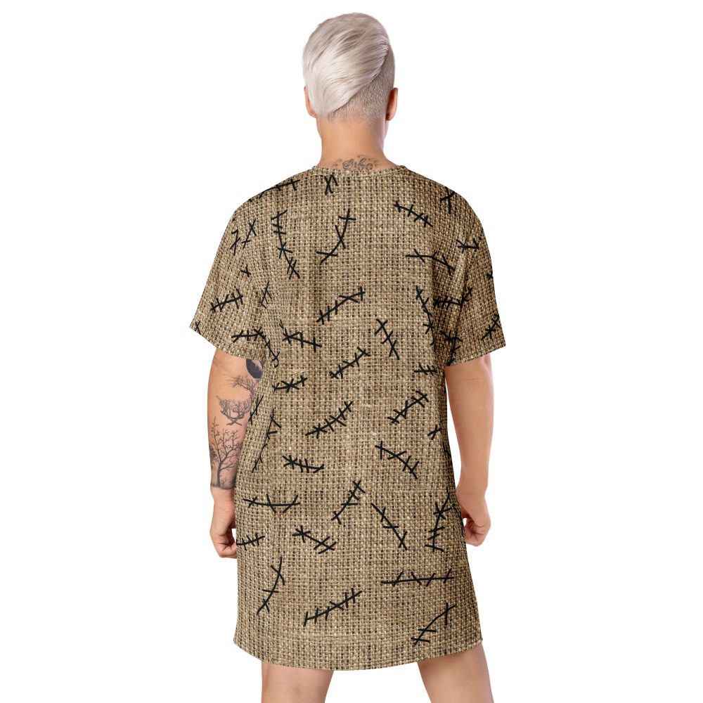 Oogie Boogie Halloween Christmas Costume Burlap Print T-shirt dress - Image 2