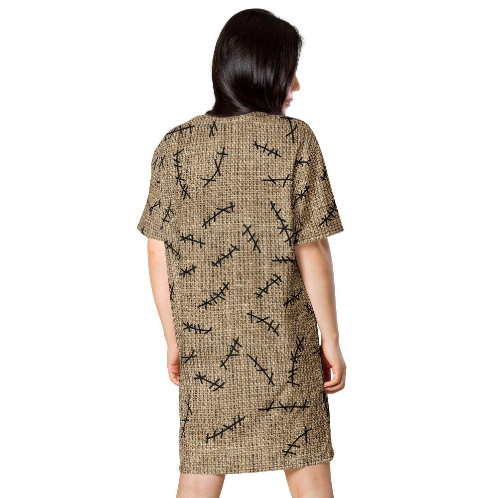 Oogie Boogie Halloween Christmas Costume Burlap Print T-shirt dress - Image 4