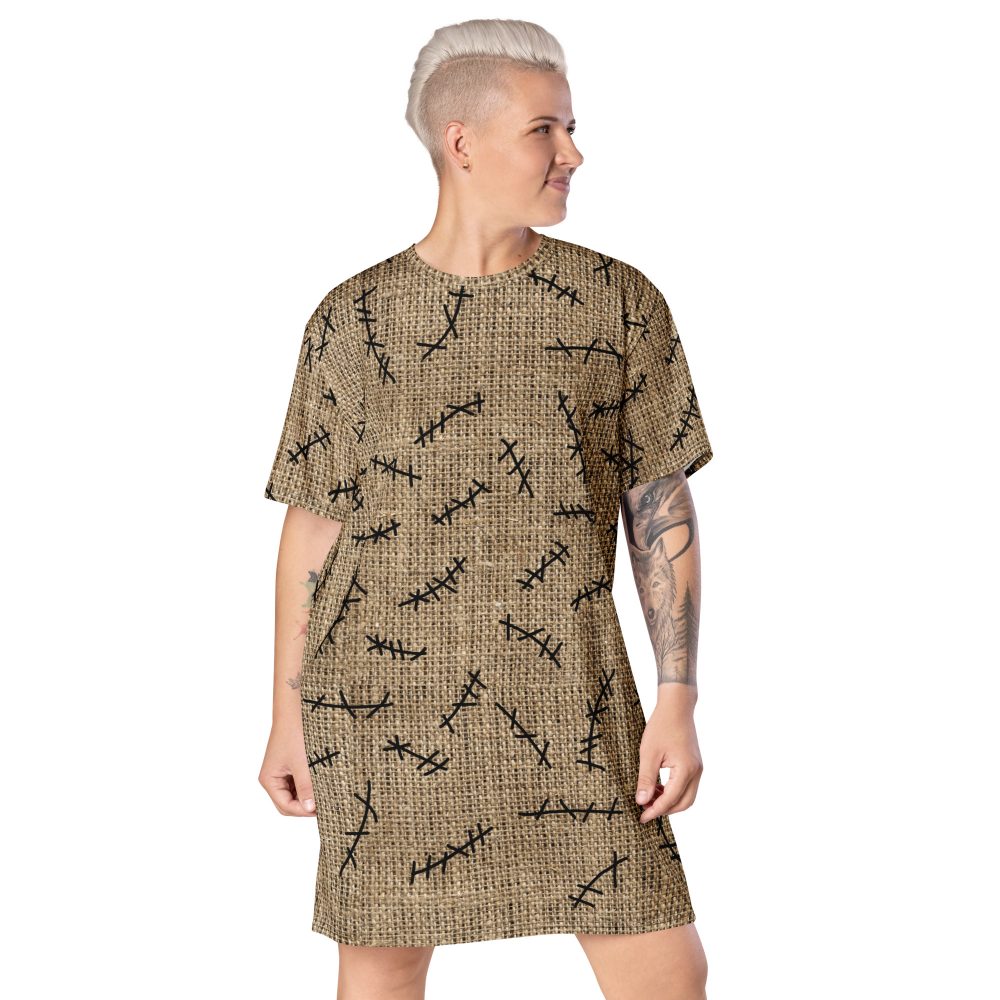 Oogie Boogie Halloween Christmas Costume Burlap Print T-shirt dress - Image 5