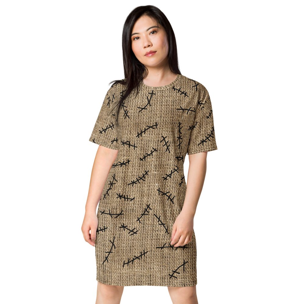 Oogie Boogie Halloween Christmas Costume Burlap Print T-shirt dress - Image 7