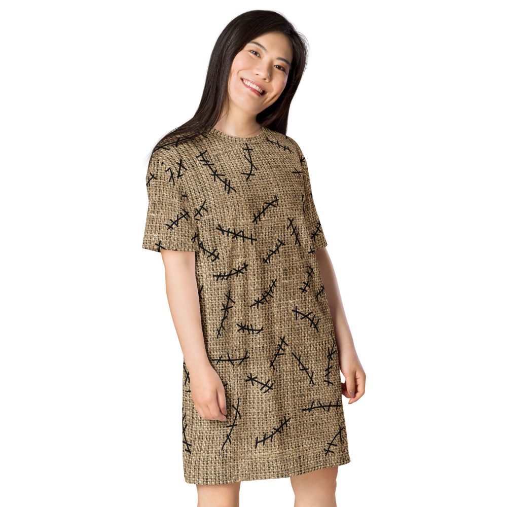 Oogie Boogie Halloween Christmas Costume Burlap Print T-shirt dress - Image 3