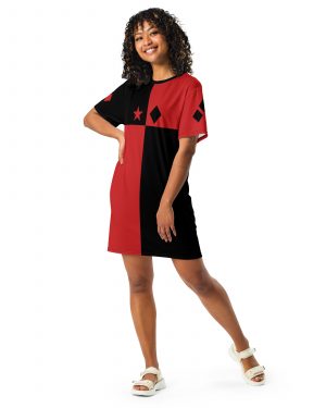 Harley Quinn Halloween Cosplay Costume T-shirt dress