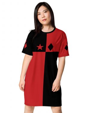 Harley Quinn Halloween Cosplay Costume T-shirt dress