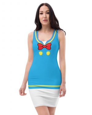 Sailor Costume Donald Duck Fitted Bodycon Tank Dress