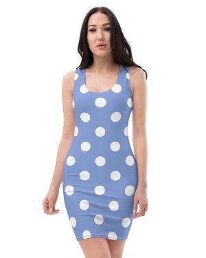 Envy Costume Halloween Cosplay Blue Purple Polka Dot Bodycon dress