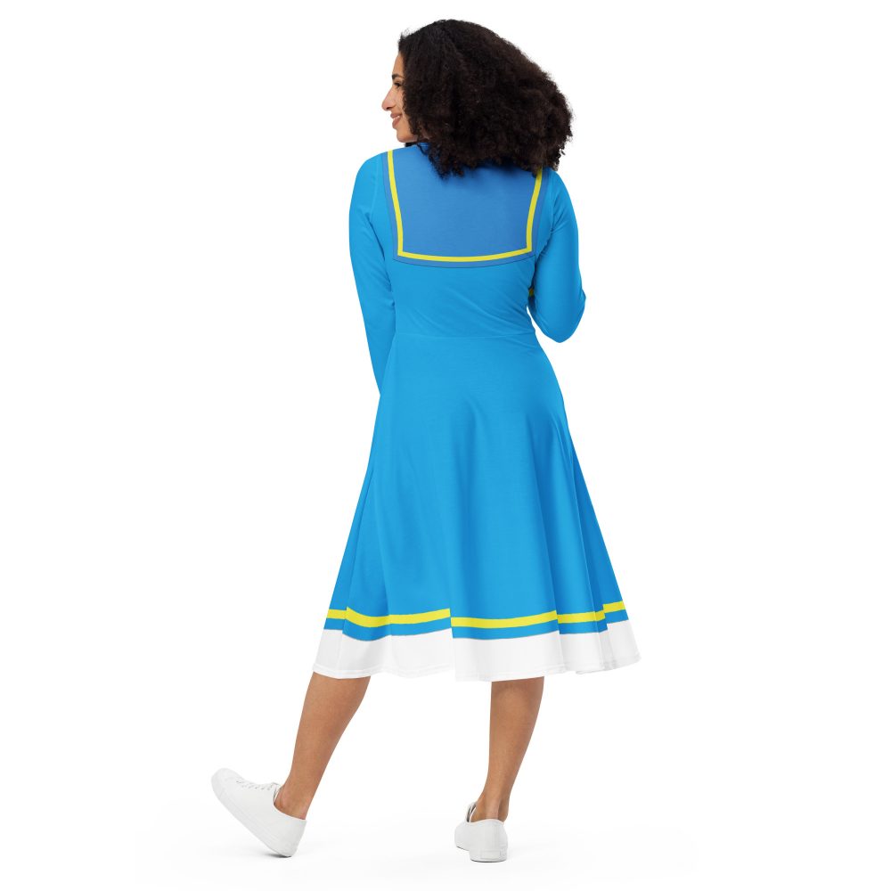 Sailor Dress Donald Duck Cosplay Costume Long Sleeve Midi Dress - Image 6