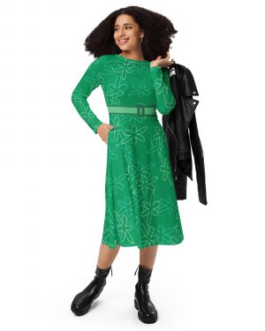 Disgust Costume 2XS – 6XL Halloween Cosplay Long Sleeve Dress