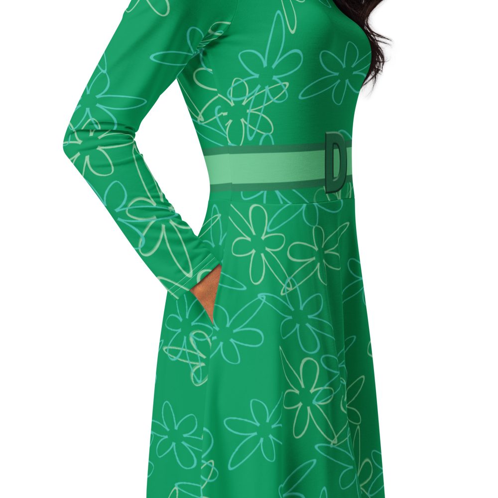 Disgust Costume 2XS – 6XL Halloween Cosplay Long Sleeve Dress - Image 7