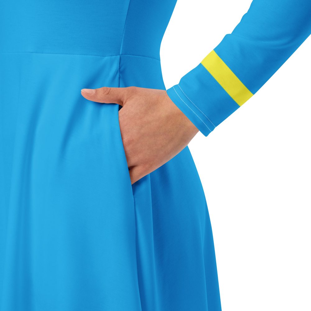 Sailor Dress Donald Duck Cosplay Costume Long Sleeve Midi Dress - Image 3