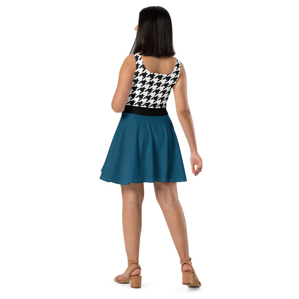 Fear Costume Halloween Cosplay Houndstooth Skater Dress - Image 9