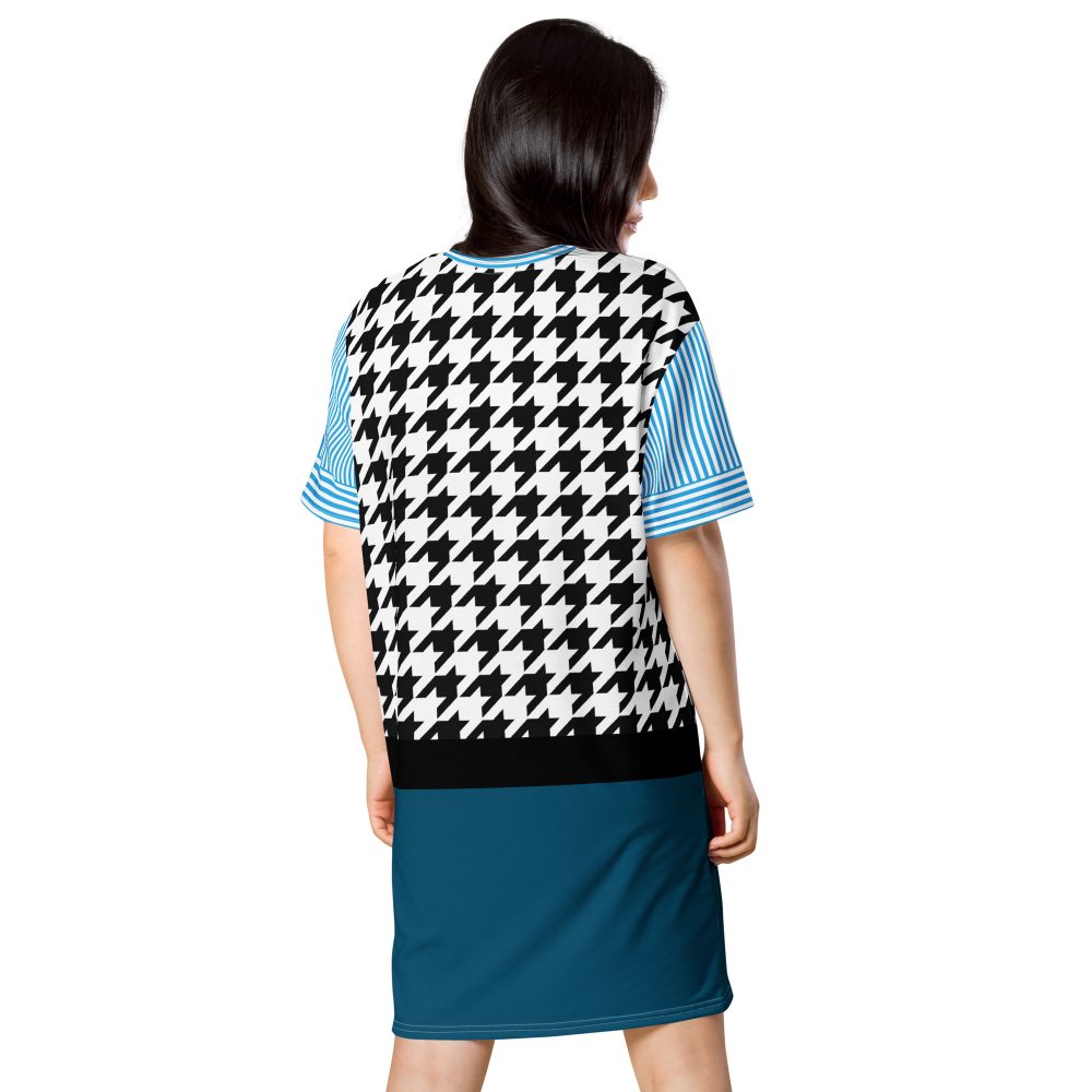 Fear Costume Halloween Cosplay Houndstooth T-shirt dress - Image 2