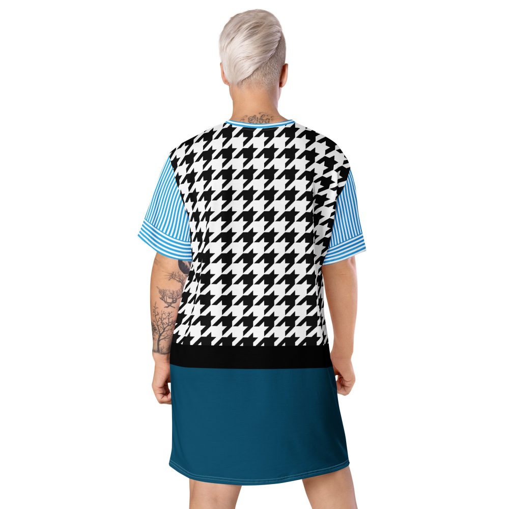 Fear Costume Halloween Cosplay Houndstooth T-shirt dress - Image 7