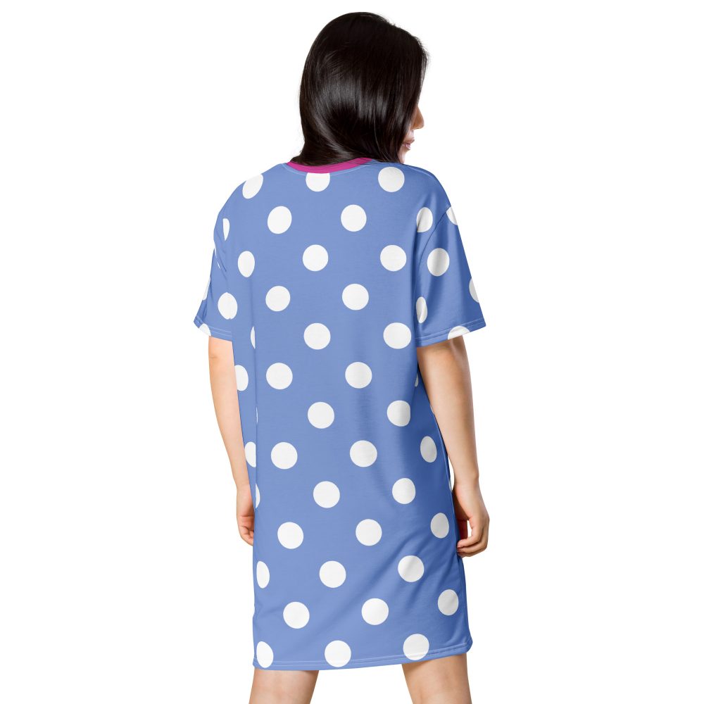 Envy Costume Halloween Cosplay Blue Purple Polka Dot T-shirt dress - Image 4