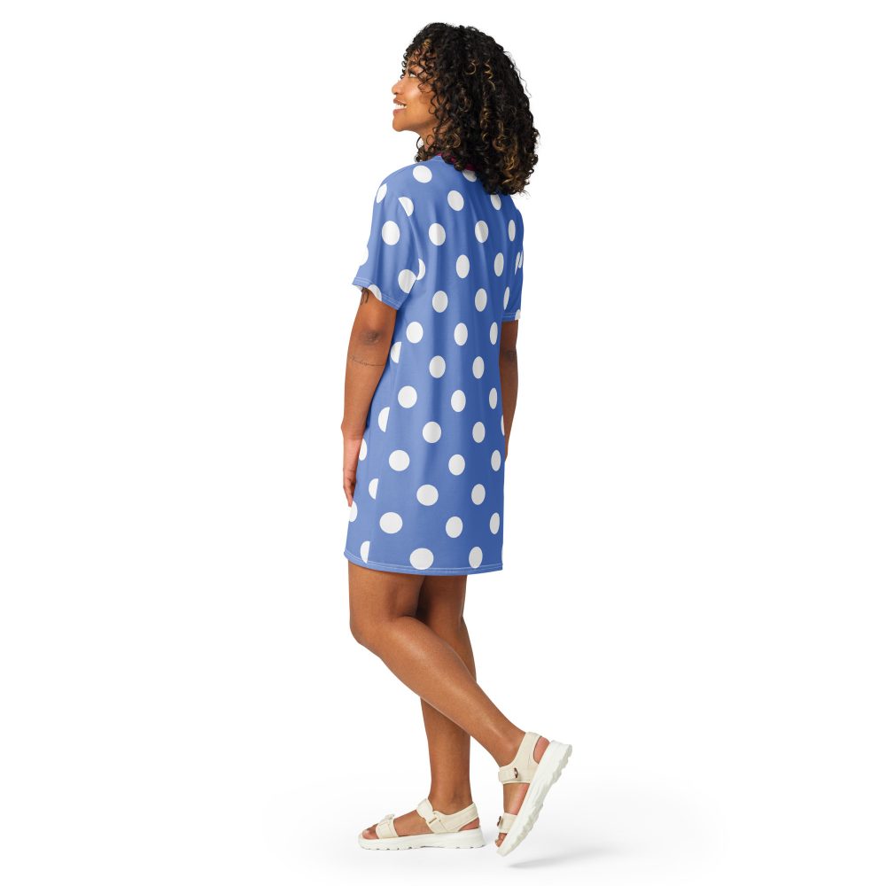 Envy Costume Halloween Cosplay Blue Purple Polka Dot T-shirt dress - Image 8