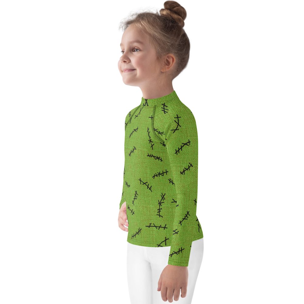 Green Burlap Boogie Man Halloween Cosplay Costume Kids Long Sleeve Shirt - Image 13