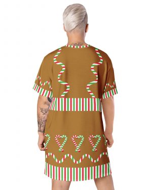 Gingerbread Christmas Candy Costume 2XS – 6XL T-shirt dress