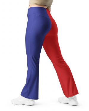 Harlequin Clown Halloween Harley Quinn Cosplay Costume Flare Leggings